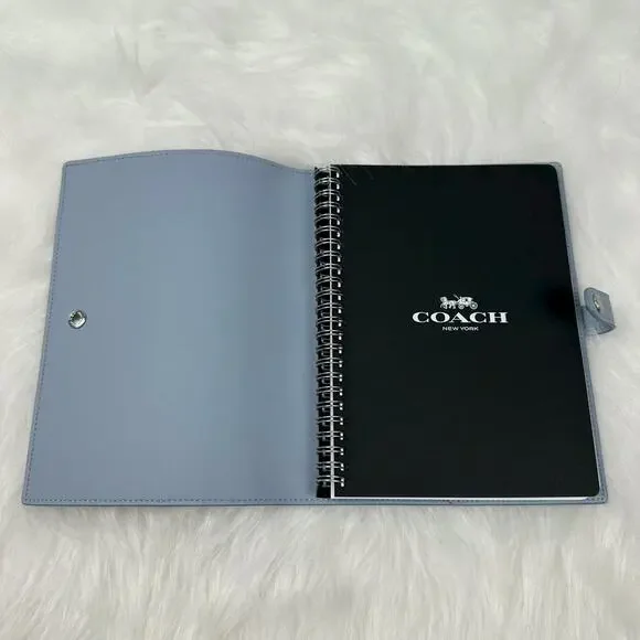 Coach | Office | Coach Notebook In Sketch Signature Canvas In Ice Blue ...